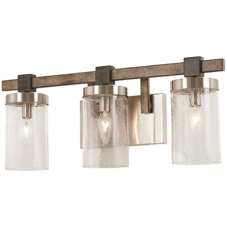 - Minka Lavery Bridlewood 3 Light Bath - Stone Grey W/Brushed Nickel - 4633-106