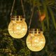 thumbnail image 1 of Waterproof outdoor solar hanging lanterns for garden decoration - 2 pack warm light, 1 of 5