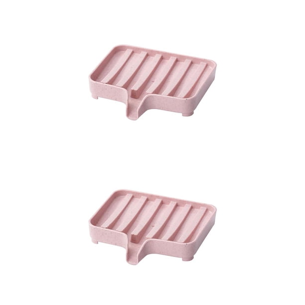 Matsuzay Caja de almacenamiento de espuma de baño Soporte de bandeja de drenaje de esponja de PP Estante de cocina de inodoro de baño de trigo, rosa Type2 NO2 Matsuzay CBP047595