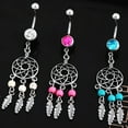 thumbnail image 1 of Belly Button Ring Glitter Anti-Corrosion Solid Eye-catching Belly Button Ring for Women, 1 of 7