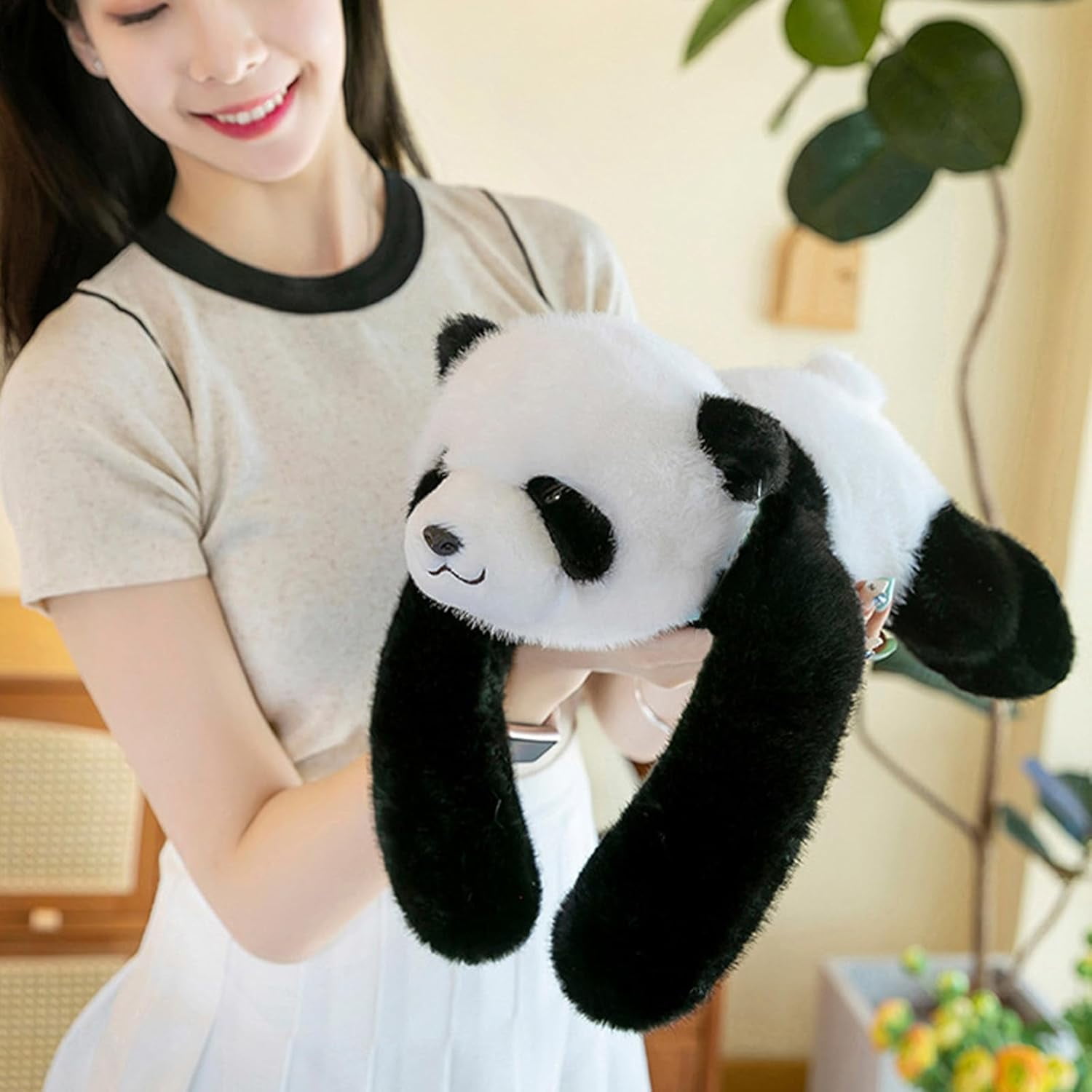 25.6 inch Panda Weighted Stuffed Animals, Weighted Plush Animal, Cute Soft Plush Toy Pillow Hugging Plushie Birthday Gifts for Kids Adults