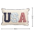 thumbnail image 3 of Luckky USA Patriotic Lumbar Throw Pillow,Red White Blue Embroidered Floral Decorative Pillow,Soft Accent Cushion for Home Sofa,Couch,Bedroom,Holiday & Patriotic Decor, 3 of 6