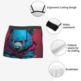 thumbnail image 3 of Gukieu Neon Cyberpunk Blue Bear Print Men's Boxer Briefs, High Elastic Moisture Wicking Boxer Briefs Underwear-XX-Large, 3 of 5
