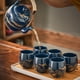 thumbnail image 4 of Juego de té de gran capacidad con esmalte negro, tetera de cerámica sencilla con asa, juego de taza de té, regalo para el hogar y la oficina, 4 of 6