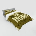 thumbnail image 3 of Ambesonne Saying Bedding Set 3 Pcs, Irish Culture Elements, Twin XL, Cream and Green Brown, 3 of 3