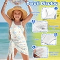 thumbnail image 5 of Xixirimido Bunny Rabbit Floral Grids Print Quick Dry Girls One Piece Swimsuit with Removable Bra, Modest One Shoulder Bathing Suit with Mesh Cover Up Skirt, Size 9-10 Years, 5 of 7