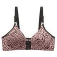 thumbnail image 2 of LEEYNEER Lady‘S Leopard Print Sexy Push Up Bras Padded Bralette Plus Size Leopard Sexy Comfortable Breathable Front Closure Printing Non-Wired Bra, 2 of 3