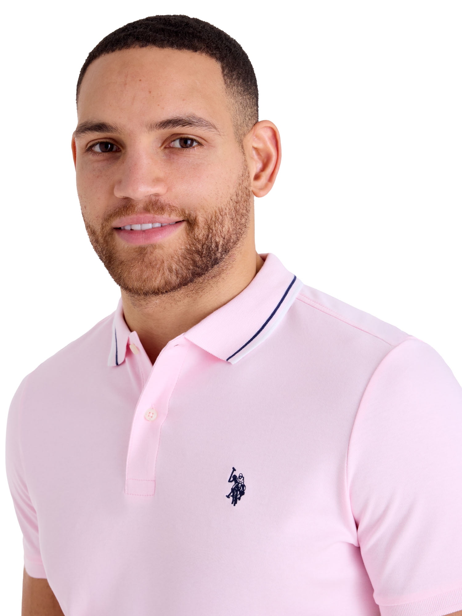 U.S. Polo Assn. Men's Classic Tipped Interlock Polo Shirt