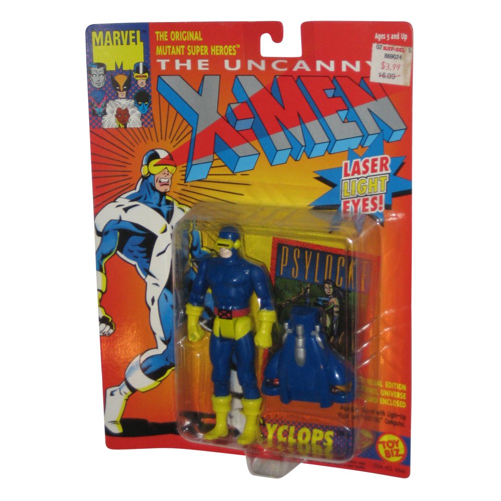 Marvel Uncanny XMen Cyclops (1993) Toy Biz Figure w/ Laser Light Eyes