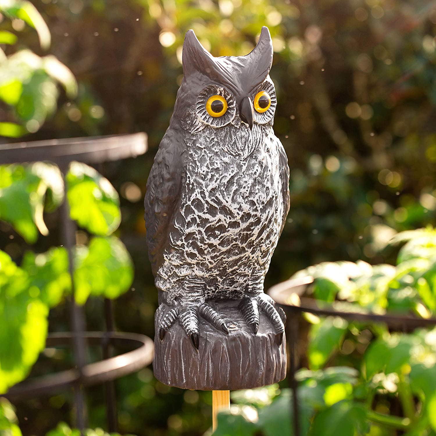 Owl Decoy Realistic Garden Yard Pest Repellent Bird Deterrent Outdoor Decor US 