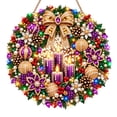 thumbnail image 2 of Christmas Diamond Painting Wreaths For Front Door Hanging Ornament Light Up Pearl Diamond Art Kits For Adults Christmas Decorations For Window Wall Decor(9.84"), 2 of 4