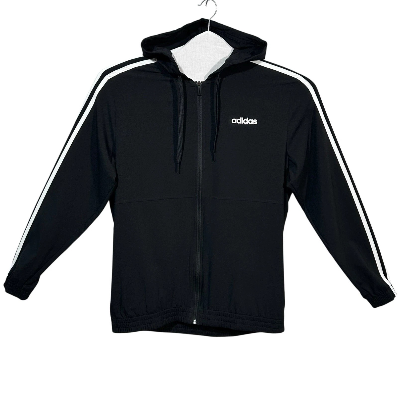 adidas Essentials 3-Stripes Tricot Track Jacket (Mens, Dark Grey