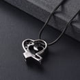 thumbnail image 4 of Personalize Heart with Rhinestones Necklace that Opens inside Cremation Jewelry for Human Pet Ashes Holder Pendent for Ashes and Chain, 4 of 5