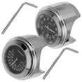 thumbnail image 3 of Ortofally 2pcs/set 22-25mm Motorcycle Handlebar Dial Clock and Thermometer for (Black), 3 of 11