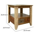 thumbnail image 5 of Fena 26 Inch 2 Drawer End Table Open Shelf Multicolor Distress Pine Wood - Saltoro Sherpi, 5 of 5