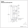 thumbnail image 6 of Simpli Home Draper 64 inch Tall Solid Wood Bookcase and Storage Unit, Tawny Brown Teak, 6 of 7