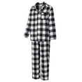 thumbnail image 3 of AceBaby Christmas Family Pajamas Matching Set, Long Sleeve Shirt with Pants Black Plaid Sleepwear Loungewear for Man/Woman/Kid/Dog, 3 of 10