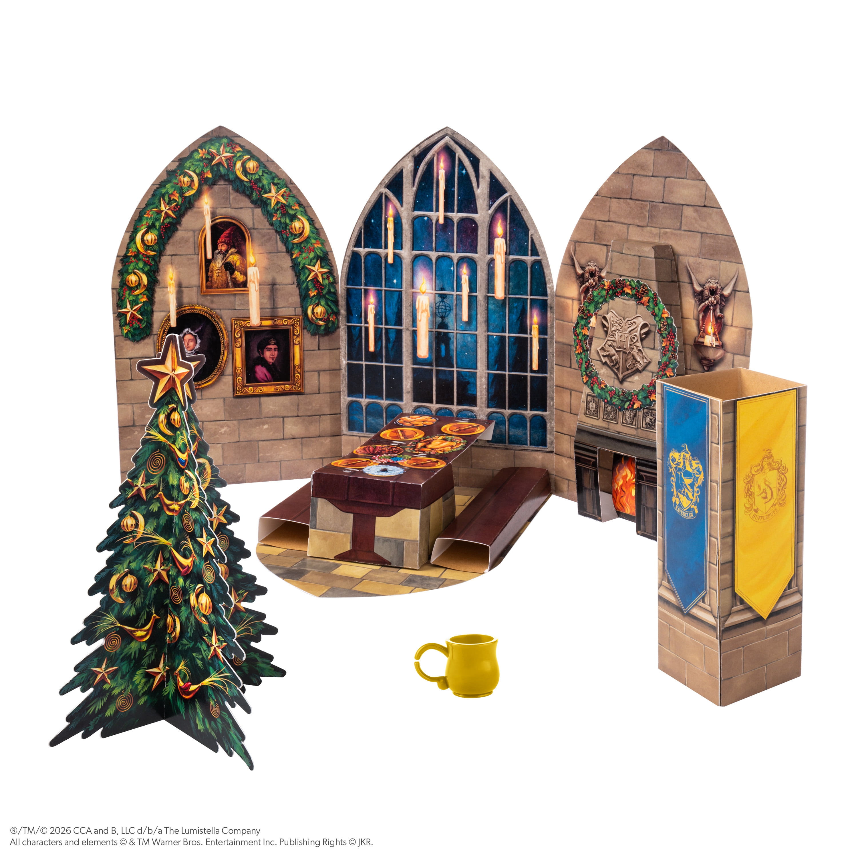 The Elf on the Shelf Harry Potter Hogwarts Great Hall Pop-Up Prop Set - Scout Elf Not Included