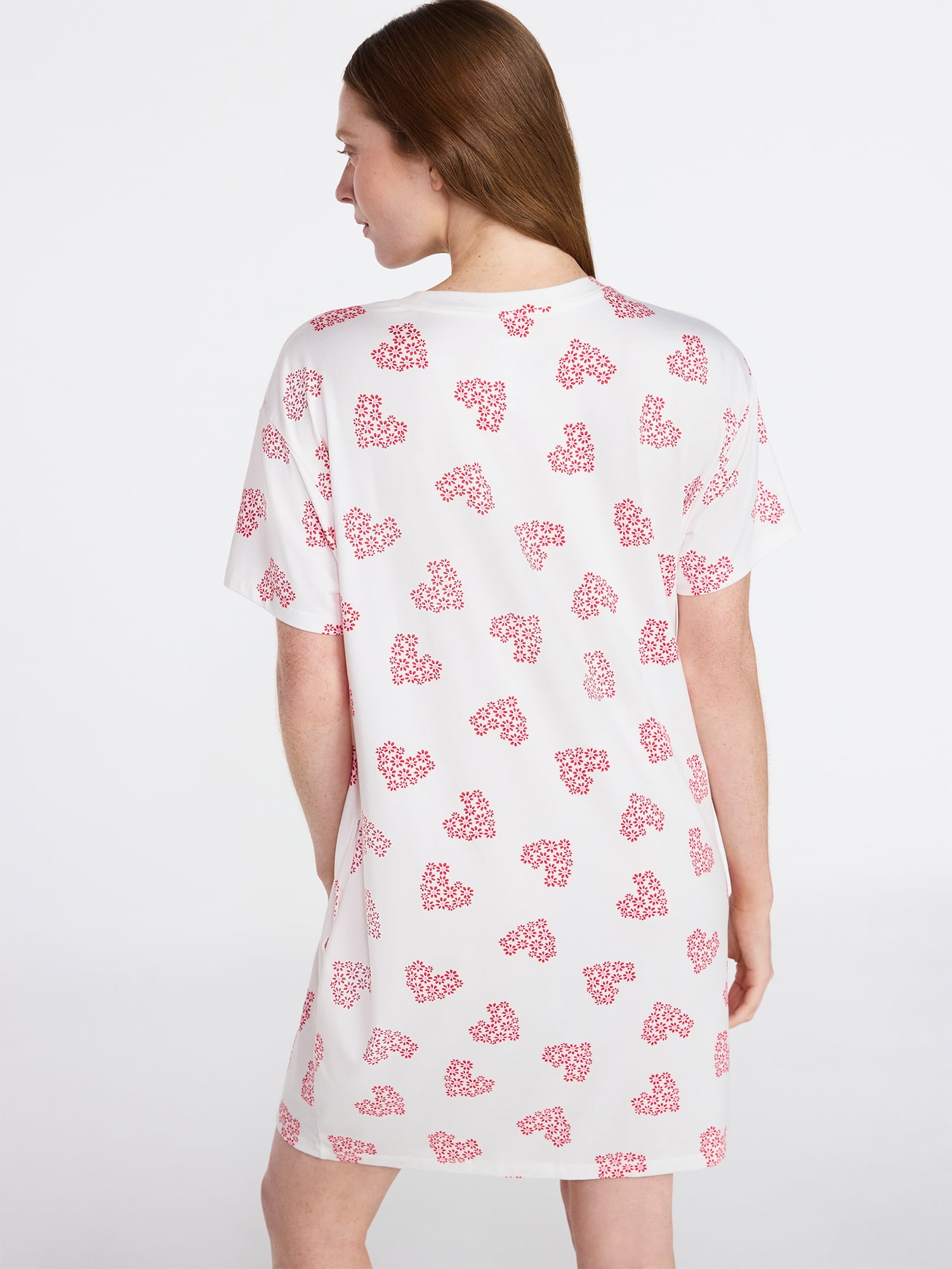 Joyspun Women's Dreamy Soft Collection Short Sleeve Sleepshirt, Sizes S/M-2X/3X