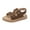 Brown, variant on Unisex-Child Slide Sandals Adjustable Double Buckle Beach Shoes for Girls and Boys
