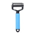 thumbnail image 3 of Pet Grooming Tool for Dogs and Cats,Pet Dematting Comb，Undercoat Rake for Dogs，Deshedding Brush for Removing Tangles Knots and Loose Fur,Dog Brush,Cat Brush.B04 #Blue L, 3 of 8