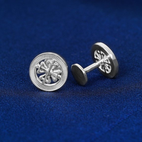 LavaJewelry, Radiant Cufflinks, 925 Sterling Silver, Silver Cufflinks for Man