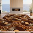 thumbnail image 2 of Design&I 4'x6' Ultra Soft Area Rug, Record Vinyl Retro Circular Records Cream Graphic Music Cd Disc None Fluffy Washable Non Shedding for Bedroom Living Room Home Office, 2 of 7