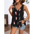 thumbnail image 4 of Women Summer Tank Tops Tanks V Neck Sleeveless T Shirts Black XL, 4 of 7