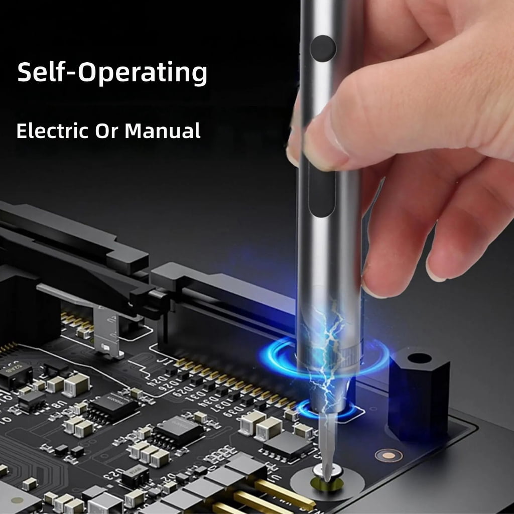 Rechargeable Electric Screwdriver With Multiple Bits For Home Repairs
