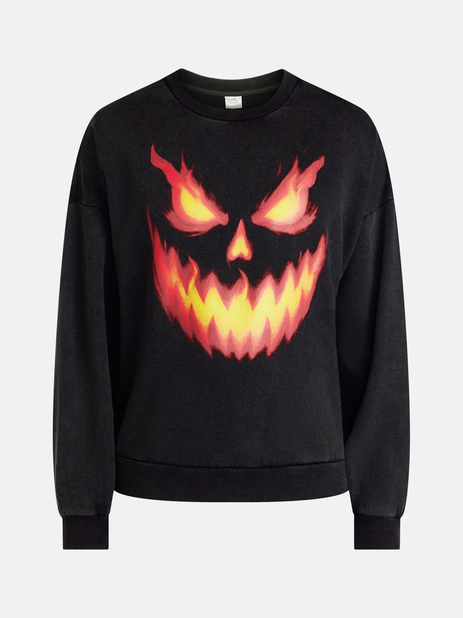 Men's Halloween Evil Jack Graphic Long Sleeve Sweatshirt from Way to Celebrate, Sizes XS-5XB