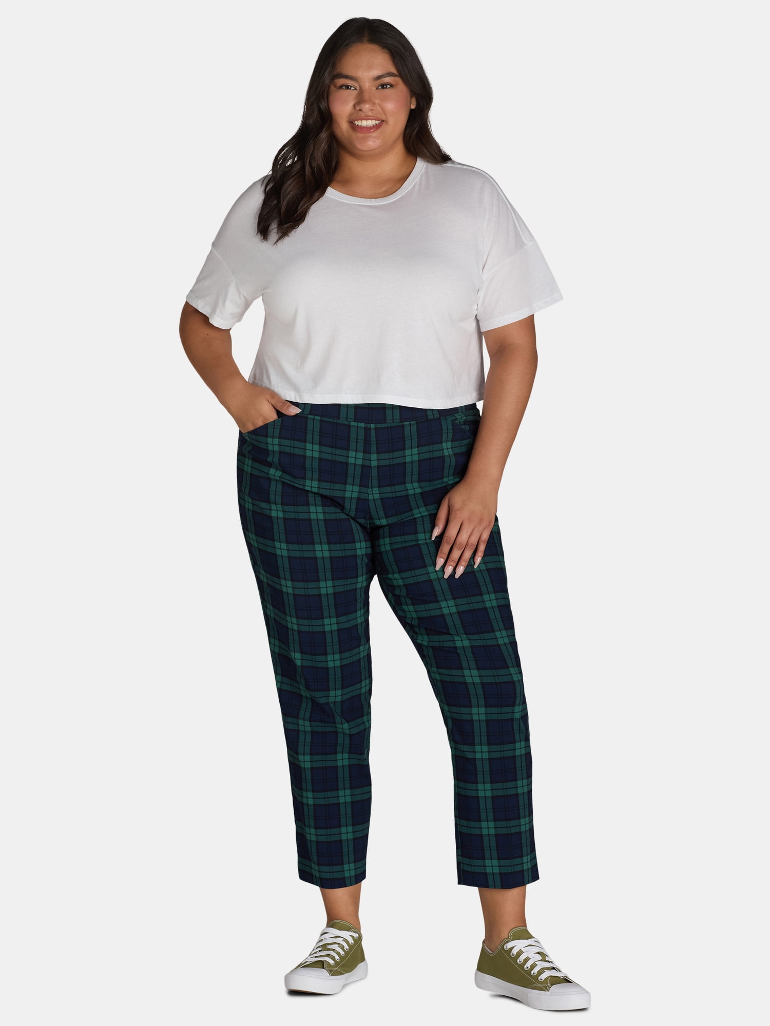 Just My Size by Hanes Women's Plus Millennium Slim Pants, Regular and Petite, Sizes 1X-4X