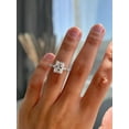 thumbnail image 2 of ESTE ORIGIN 3.00Ct Lab-Grown Radiant Diamond Ring with Hidden Halo & Accent Band in 10K White Gold for Women, 2 of 8