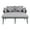 Black+Gray, variant on Outdoor Patio Daybed, Woven Nylon Rope Backrest with Washable Cushions for Balcony, Poolside, Beige