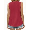thumbnail image 3 of MOYIKO Tank Tops for Women Eyelet V Neck Trendy Sleeveless Tops Dressy Casual Flowy Summer Shirts Loose Fit, 3 of 7