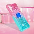 thumbnail image 6 of Clear Case for Samsung Galaxy A54 with Kickstand for Girls Women, Liquid Glitter Sparkle Bling Cute Case Gradient Quicksand Cover for Samsung Galaxy A54 JB Powder Blue, 6 of 14