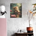 thumbnail image 3 of Gaeub Cute Kitten Water Lilies Print Modern Canvas Wall Art Prints,Artwork Abstract Paintings,Canvas Decorative,Pictures on Canvas for Home Decorations,Wall Decor, 3 of 6