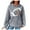 Grey, variant on felwors Women's Oversized Waffle Knit Hoodie with Football & Heart Graphic - Casual Kangaroo Pocket Sweatshirt Grey, XL