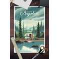 thumbnail image 2 of Outdoor Activity, At Home Anywhere, Camper in Evergreens (12x18 Wall Art Poster, Room Decor), 2 of 3