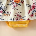 thumbnail image 6 of Gerichy Baby Girl Summer Floral Clothes Ruffle Sleeveless Romper Bodysuit Onesie Outfit Girls Short Sleeve Floral Prints Romper Summer Bodysuits Clothes Headbands Fly Sleeve Romper, 6 of 7
