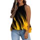 thumbnail image 1 of Gibobby Mujeres Casual Impreso Encaje Cuello redondo Ruffle Hem Chaleco Camisole Swing Neck Printed Summer Tops(Amarillo,G), 1 of 4