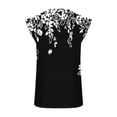 thumbnail image 3 of Nmnitkp Plus Size Tank Tops for Women Summer Casual Floral Crew Neck Sleeveless Shirts Loose Fit Pleated Tunic Tops S-2XL, 3 of 4