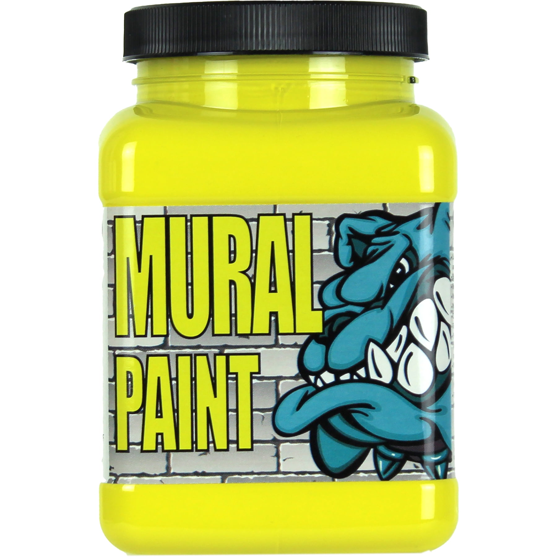 Chroma Mural Paint, Pint, Smiley Face (Bright Yellow), Pack of 2