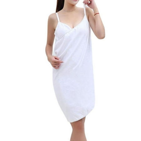 

Women Quick Dry Bath Towel Bathrobes Cloth Robe Beach Spa Body Wrap Dress
