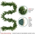 thumbnail image 6 of Northlight Pre-Lit Buffalo Fir Christmas Commercial Garland - 50' x 8"  - Warm White LED Lights, 6 of 8