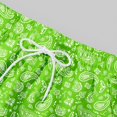 thumbnail image 7 of HOWPAY Swim Trunks Men Summer Hawaiian Print Quick Dry Elastic Waist Drawstring Beach Shorts with Pockets Casual Loose Fit Swimwear Green L, 7 of 7