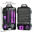thumbnail image 3 of Multi-purpose Mobile Phone Screwdriver Set,115-in-1 Carbon Steel Tool,Disassembly & Maintenance,Precision Screwdriver,Phone Repair Kit,Universal Tool for DIY Enthusiasts & Technicians|metal,Purple, 3 of 8