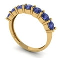 thumbnail image 2 of 1.19 ctw Wedding Band for Women - 18K Yellow Gold Simulated Tanzanite Stackable Eternity Ring, 2 of 6