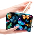 thumbnail image 4 of Flower Butterfly Waterproof PVC Cosmetic Travel Organizer Bag with Zipper - Lightweight and Large Capacity Makeup Storage Case for Women and Girls - Printed Design Toiletry Organizer for Travel, 4 of 6