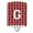Cardinal & White, variant on Caroline's Treasures CJ1074-GCNL Letter G Football Blue and Gold Ceramic Night Light, 6x4x3", multicolor