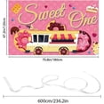 thumbnail image 3 of Truck Sweet One Backdrop Happy 1st Birthday First Birthday Baby Girls Donut Photograpy Background 1st Birthday Party Decorations Banner, 3 of 4